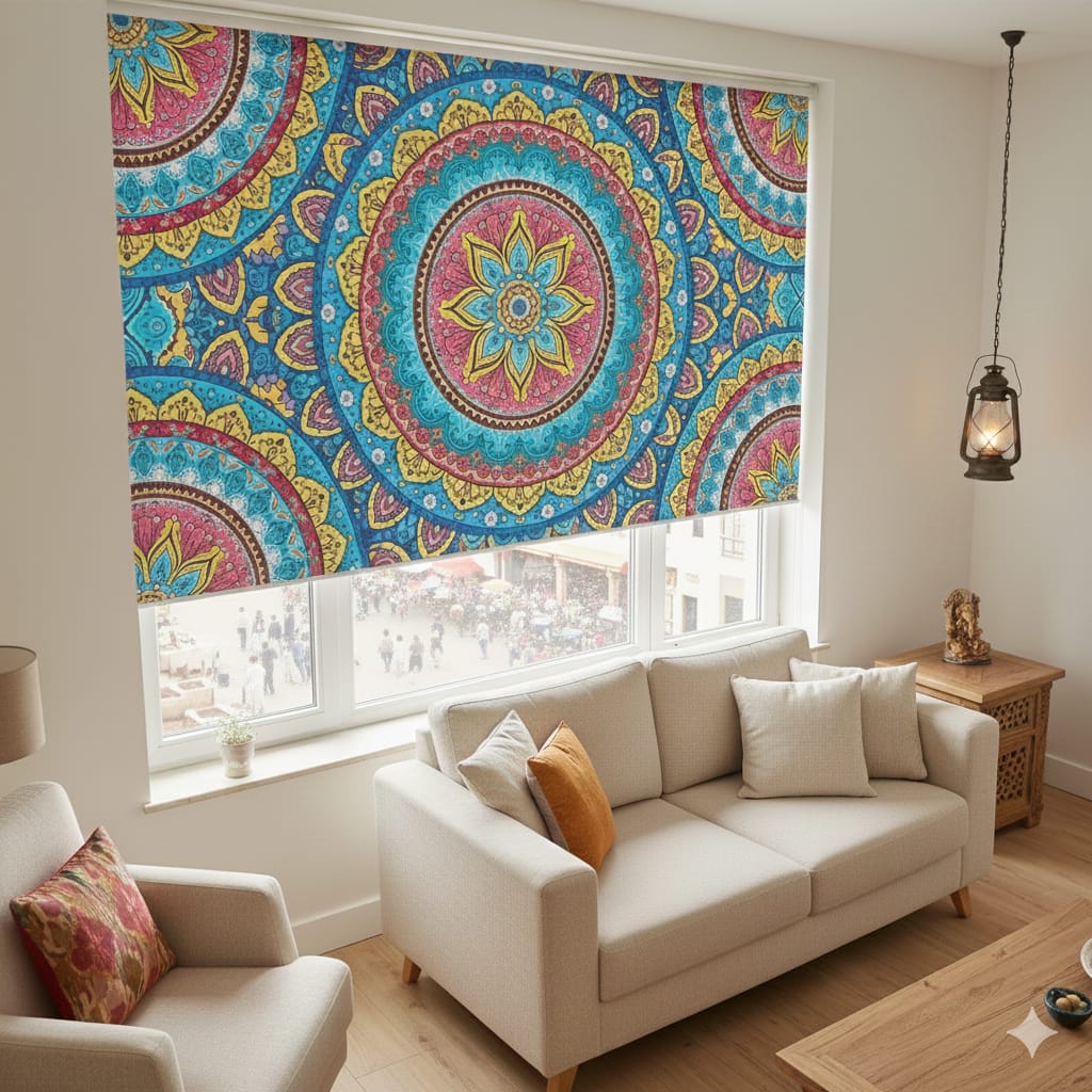 Customised roller blind sample